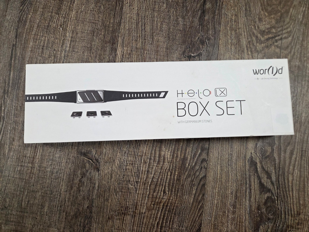 Helo box set with germanium stones Cutting edge fitness tracker Watch NEW